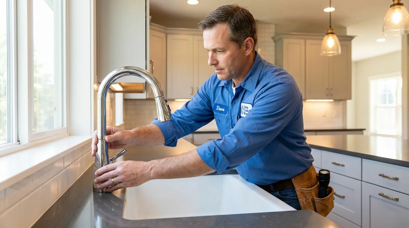 Kitchen faucet installation by Johns Plumbing LLC in Wilson